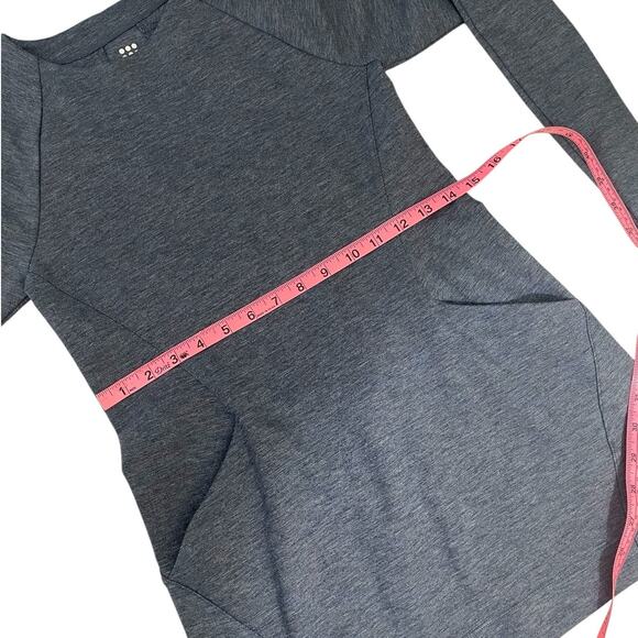 Title Nine She Leads Tunic Top Ponte Knit Pullover Pockets Active Blue Gray XS - Picture 4 of 9